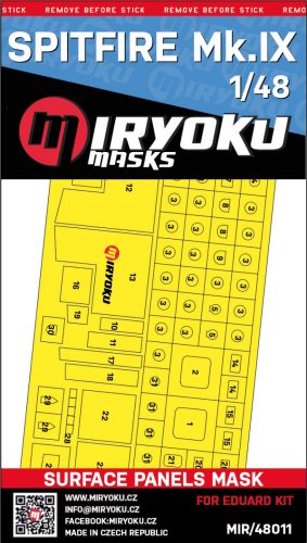 Miryoku - 1/48 SPITFIRE Mk.IX -  Surface panels mask