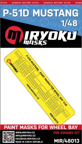 Miryoku - 1/48 P-51D Mustang - Paint masks for wheel bay