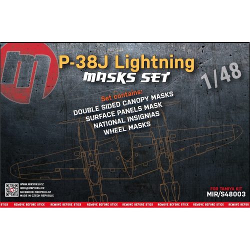 Miryoku - 1/48 P-38J LIGHTNING - MASKS SET - Miryoku