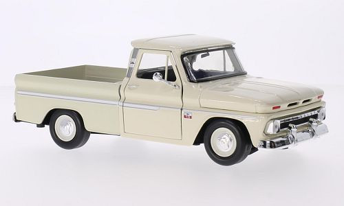 Motor-Max - Chevrolet C10 Fleetside Pick Up, hellbeige, 1966, 1:24