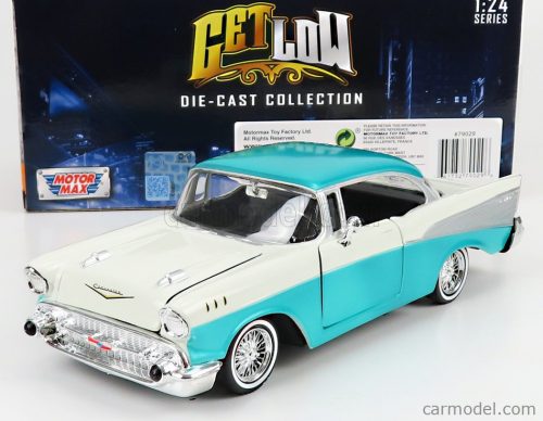 Motor-Max - Chevrolet Bel Air 1957 White Light Blue