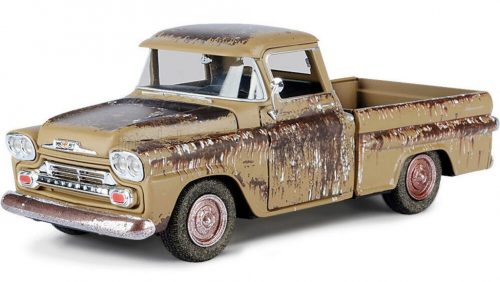 Motor-Max - CHEVROLET APACHE PICK-UP FLEETSIDE WEATHERED TREASURE 1958 RUGGINE - RUST