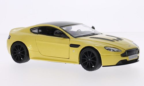 Motor-Max - Aston Martin V12 Vantage S, gelb/schwarz, 2013, 1:24