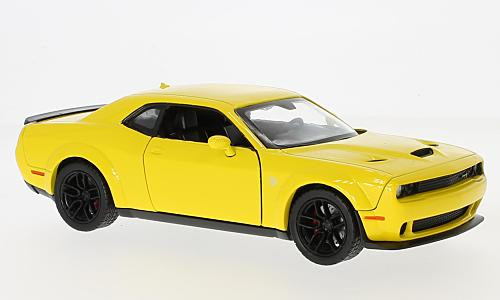 Motor-Max - Dodge Challenger SRT Hellcat Wide-Body, gelb, 2018, 1:24