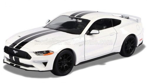 Motor-Max - FORD USA MUSTANG GT COUPE 2018 WHITE BLACK