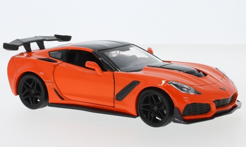 Motor-Max - Chevrolet Corvette ZR1 (C7), orange/schwarz, 2019, 1:24