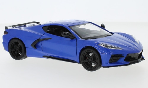 Motor-Max - Chevrolet Corvette C8 Stingray, blau, 2020, 1:24