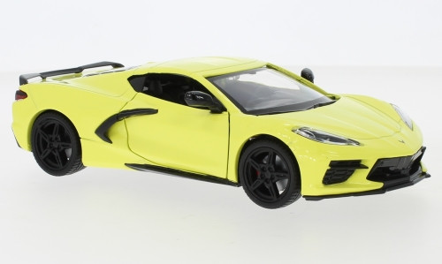 Motor-Max - Chevrolet Corvette C8 Stingray, hellgelb, 2020, 1:24