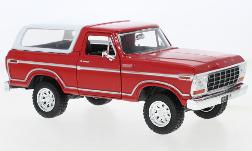 Motor-Max - Ford Bronco Custom  rot/weiss  1978  1:24