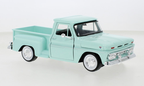 Motor-Max - Chevrolet C-10 Pick Up Fleetside, hellgrün, 1966, 1:24