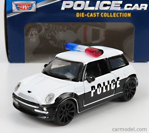 Motor-Max - Mini Cooper Police 2005 White Black