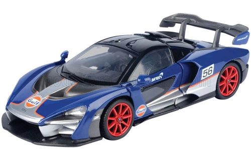 Motor-Max - McLAREN SENNA N 56 GULF RACING 2018 BLUE SILVER BLACK