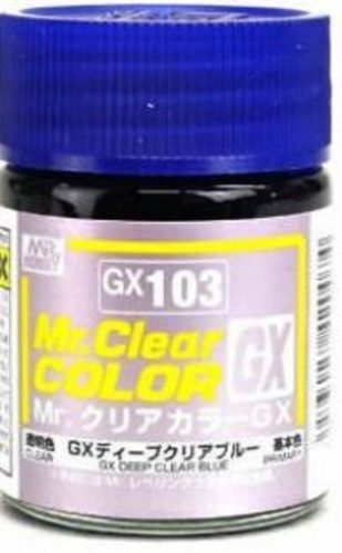 Mr. Hobby - Mr Hobby -Gunze Mr. Clear Color GX (18 ml) Deep Clear Blue