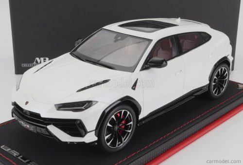 Mr-Models - Lamborghini Urus S 2022 - Con Vetrina - With Showcase Balloon White Pearl Met