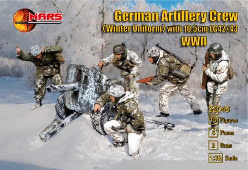 Mars Figures - German Artillery Crew (winter Uniform) & 10,5cm LG 42/43