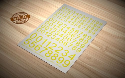 Matho Models - Decal Numbers - large, yellow