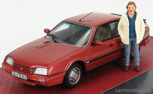 Matrix Scale Models - Citroen Cx Gti Turbo Ii 1986 With Figure Horst S.Duisburg Red