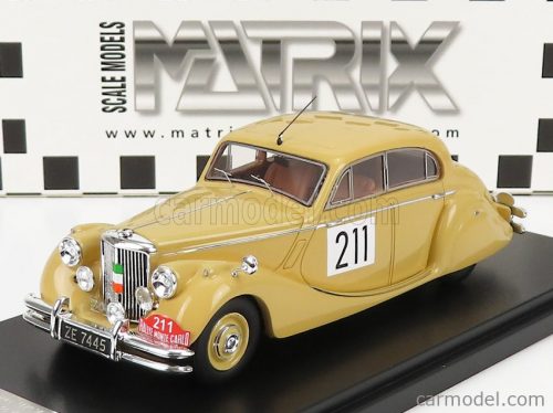 Matrix Scale Models - Jaguar Mkv 3.5L N 211 3Rd Rally Montecarlo 1951 C.Vard - A.Young Beige