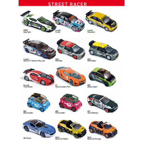 Norev - 1:60 Display 42 Models Assorted Street Racer - 1 Piece