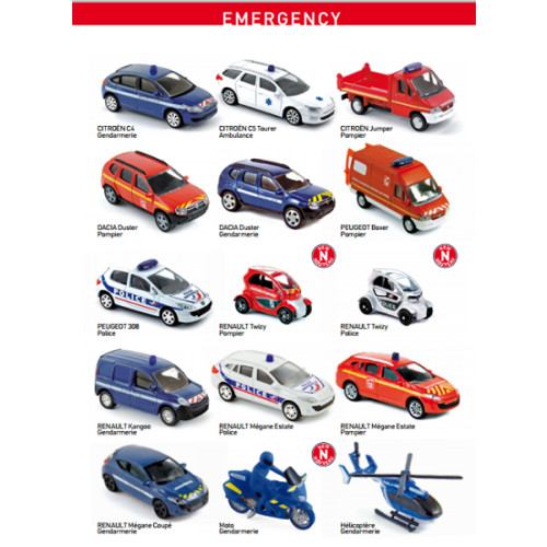 Norev - 1:60 Display 42 Models Assorted Emergency - 1 Piece