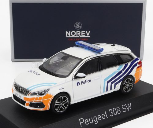 NOREV - PEUGEOT 308 SW STATION WAGON BELGIAN POLICE 2018 WHITE