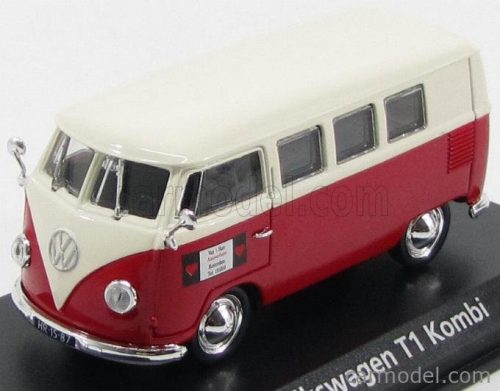 Norev - Volkswagen T1 Minibus Autoverhuur Rotterdam 1958 Red White