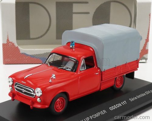 Odeon - Peugeot 403 Pick-Up Closed Sapeurs Pompiers 1967 Red Grey