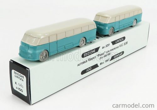 Officina-942 - Fiat 666Rn Autobus Con Rimorchio Viberti Parigi 1946 Light Blue Grey