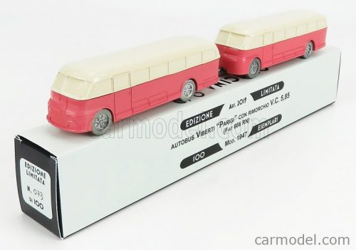 Officina-942 - Fiat 666Rn Autobus Con Rimorchio Viberti Parigi 1946 Pink Cream