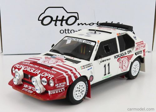 Otto-Mobile - Lancia Delta S4 Team Roncaglia Opr (Night Version) N 11 Rally Olympus 1986 P.Alessandrini - A.Alessandrini White Red