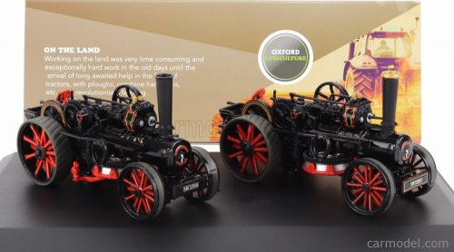 Oxford-Models - Fowler Set 2X Bb1 Tiger Tractor Ploughing Engine 1864 Black Red