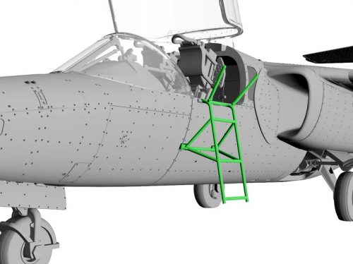 Pilot Replicas - 1/48 3D printed ladder in one piece that fits SAAB SK60 / SAAB 105