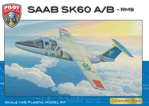 Pilot Replicas - 1/48 SAAB 105 SK60 A & B RM9 edition, injection molded plastic kit incl PE parts & Cartograf decals