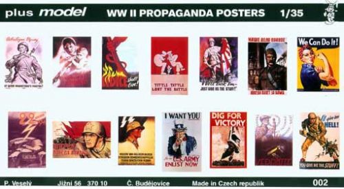 Plus model - Propaganda Poster Gemischt Deutsch, Englisch, USA, Russisch.