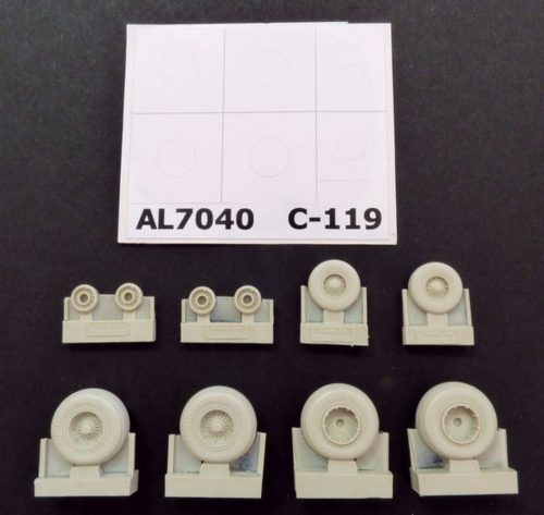 Plus model - C-119 Boxcar wheels late version