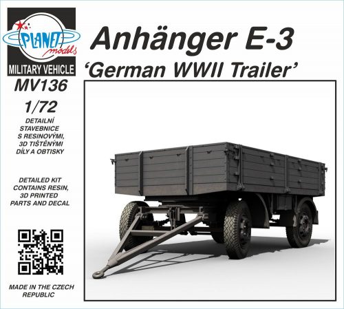 Planet Models - Anhänger E-3 ‘German WWII Trailer’