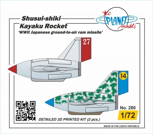 Planet Models - Shusui-shiki Kayaku Rocket ‘WWII Japanese ground-to-air ram missile’ 2 pcs 1/72