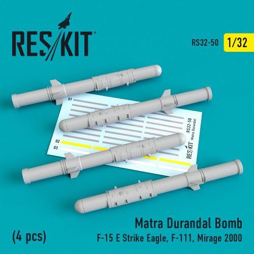 Reskit - Matra Durandal bombs (4 pcs) (F-15 E Strike Eagle, F-111, Mirage 2000) (1/32)