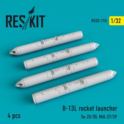 Reskit - B-13L rocket launcher (4 pcs)  (Su-25, Su-30, MiG-27, MiG-29) (1/32)