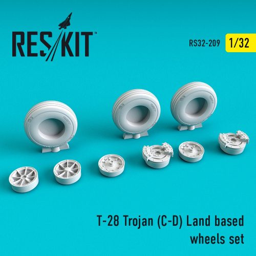 Reskit - T-28 (C,D)  "Trojan" Land based wheels set (1/32)