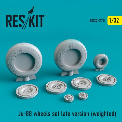 Reskit - Ju-88 wheels set late version  (weighted) (1/32)