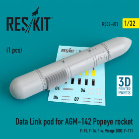 Reskit - Data Link pod for AGM-142 Popeye rocket (F-15, F-16, F-4, Mirage 2000, F-111) (1/32)