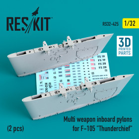 Reskit - Multi weapon inboard pylons for F-105 "Thunderchief" (2 pcs) (3D Printed) (1/32)