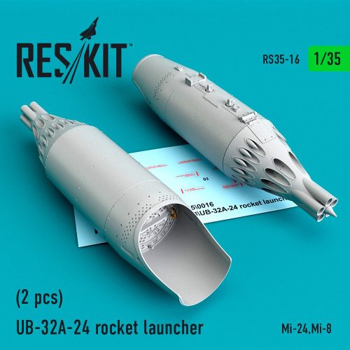 Reskit - UB-32A-24 rocket launchers (2 pcs) (Mi-24, Mi-8) (1/35)