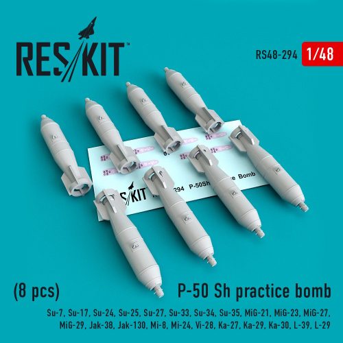 Reskit - P-50 SH practice bombs (8 pcs)(Su-7, Su-17, Su-24, Su-25, Su-27, Su-33, Su-34, Su-35, MiG-21, MiG-23