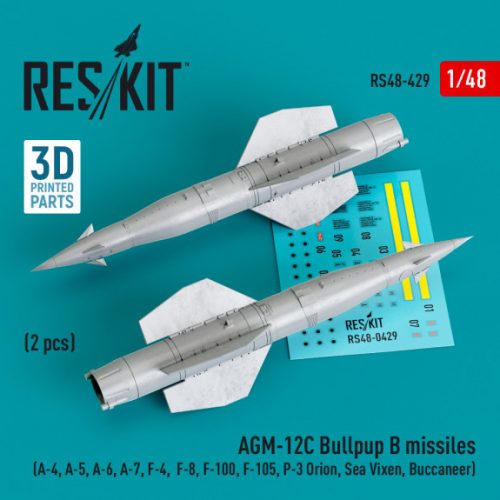 Reskit - AGM-12C Bullpup B missiles (2 pcs) (A-4, A-5, A-6, A-7, F-4, F-8, F-100, F-105, P-3 Orion, Sea Vixen