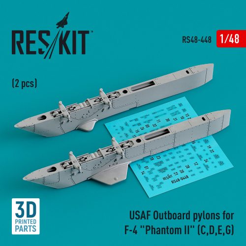 Reskit - USAF Outboard pylons for F-4 "Phantom II" (C,D,E,G) (2 pcs) (3D Printed) (1/48)