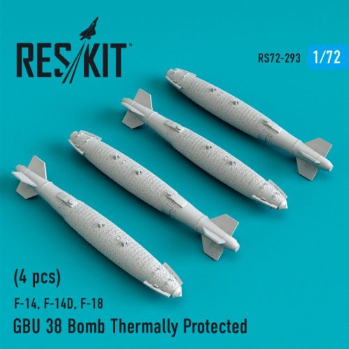 Reskit - GBU-38 bombs thermally protected (4 pcs) (F-14B, F-14D, F/A-18,F-35B,F-35C) (1/72)