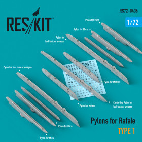 Reskit - Pylons for Rafale type 1 (1/72)