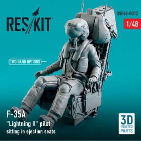 Reskit - F-35A "Lightning II" pilot sitting in late modification ejection seats (type 1) (3D Printed) (1/48)